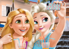 Elsa e Rapunzel Tiram Uma Selfie