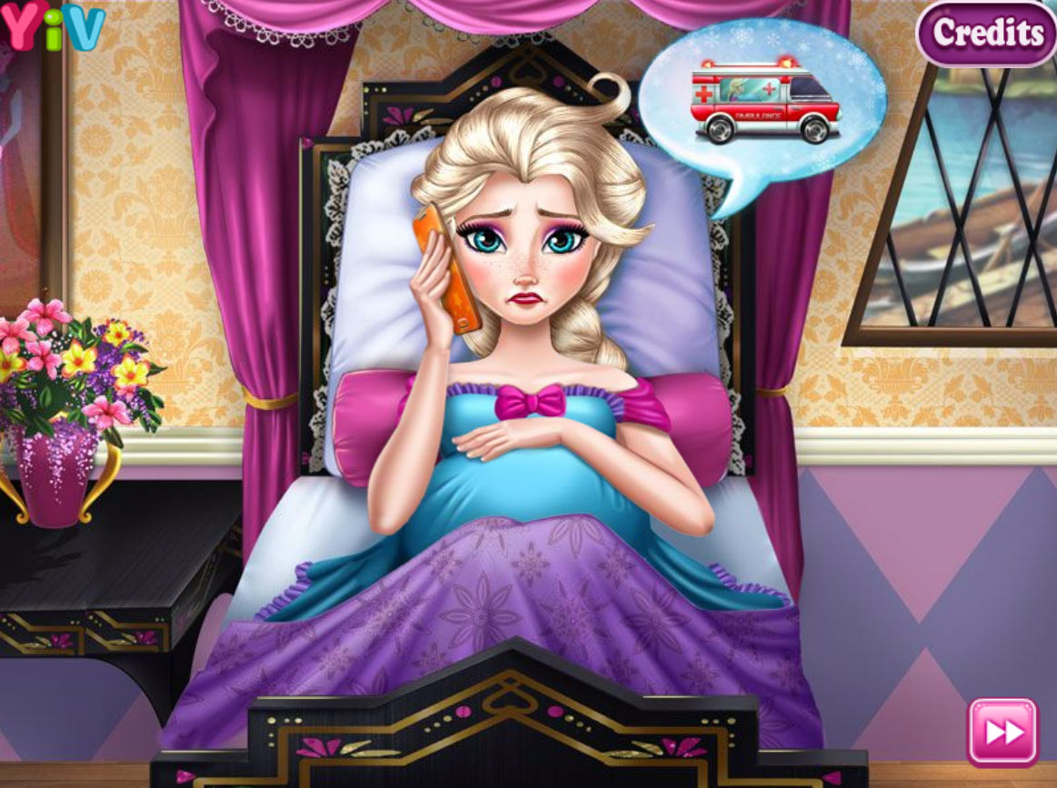 Jogos de Elsa e Rapunzel Grávidas: Encontre os Presentes no