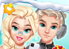 Jack Frost e Elsa tiram uma Selfie