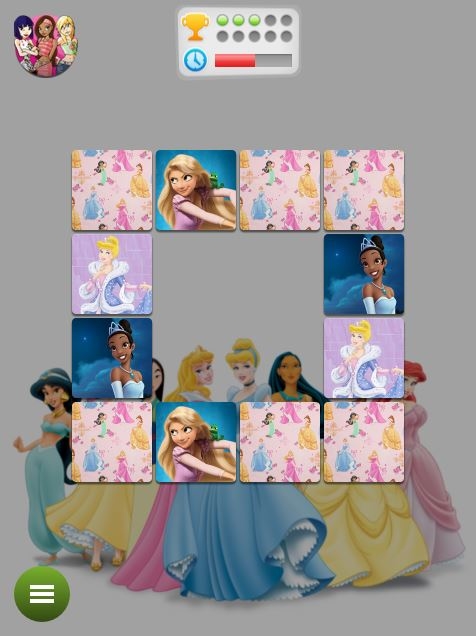 Jogo da Memória das Princesas no Meninas Jogos