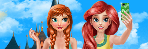Uma Selfie com a Anna e a Ariel