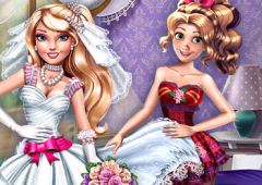 Vista a Barbie e a Rapunzel Para o Casamento